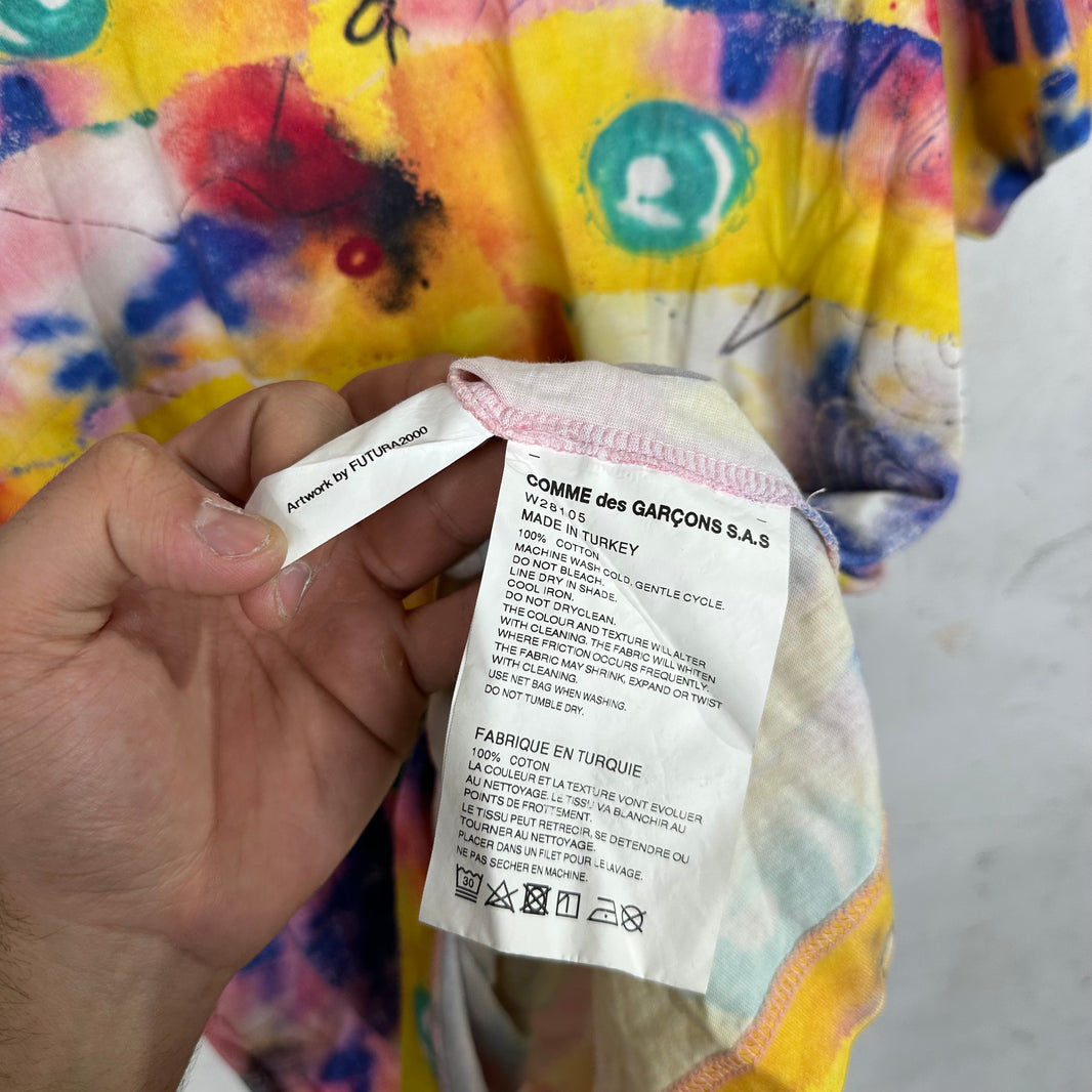 CDG Shirt Futura AOP Yellow T-Shirt