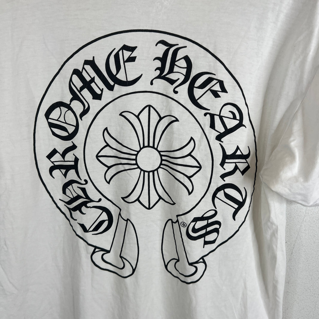 Chrome Hearts White Horseshoe T-Shirt