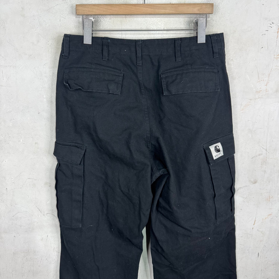 Sacai x Carhartt Black Canvas Cargos