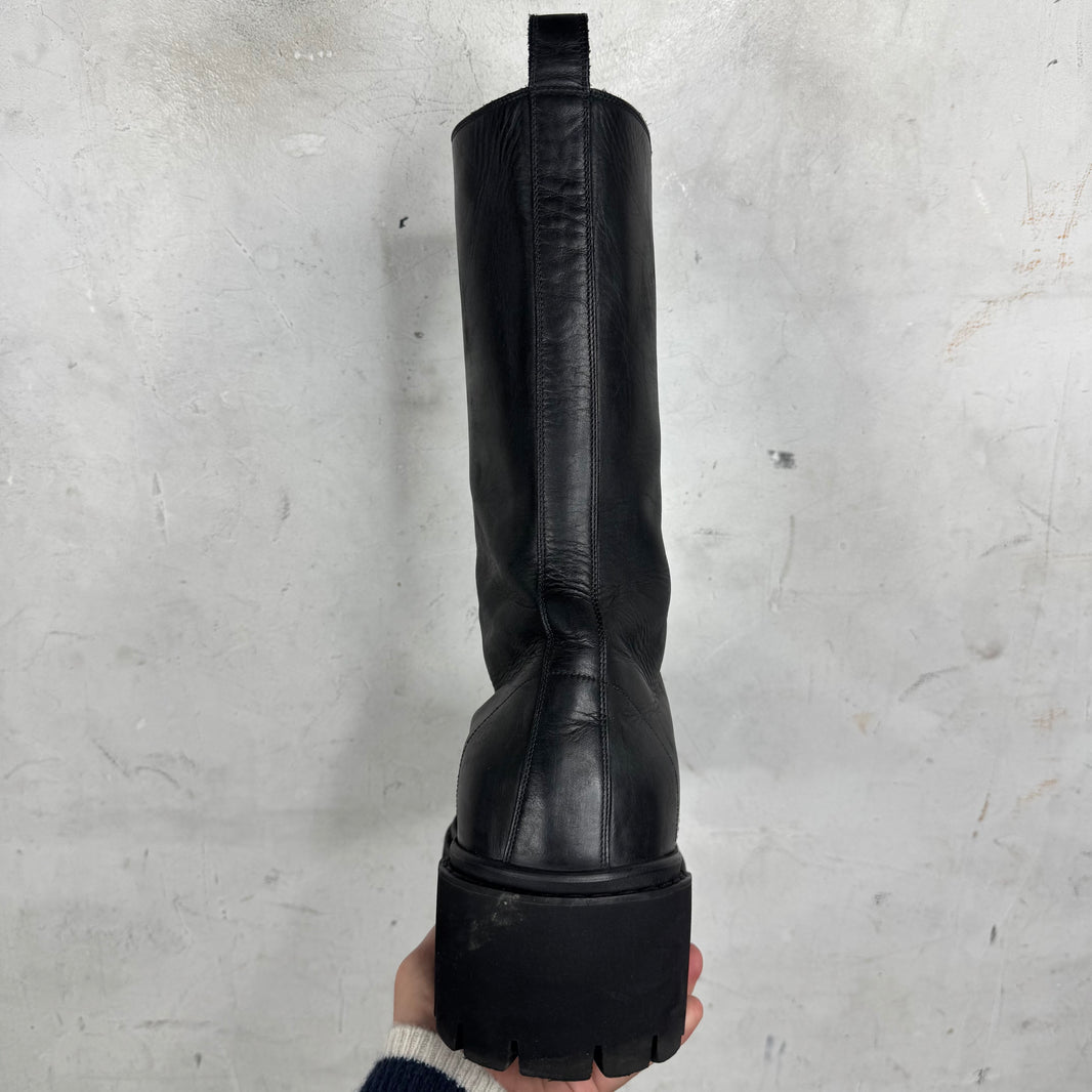 Balenciaga Leather Runway Stomper Boots