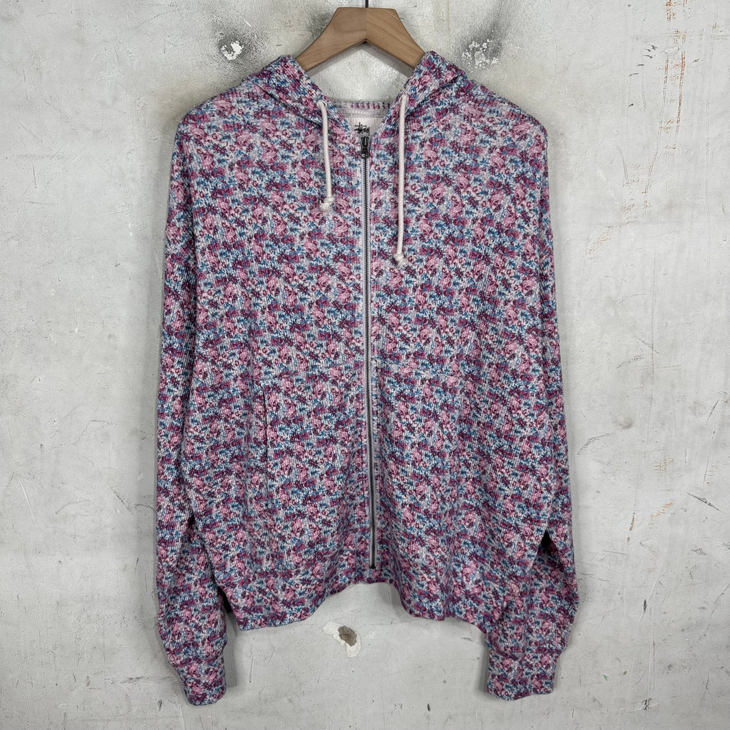 Stussy Floral Thermal Zip Hoodie