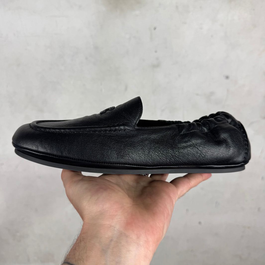 Celine Leather Triumph Slip Loafers
