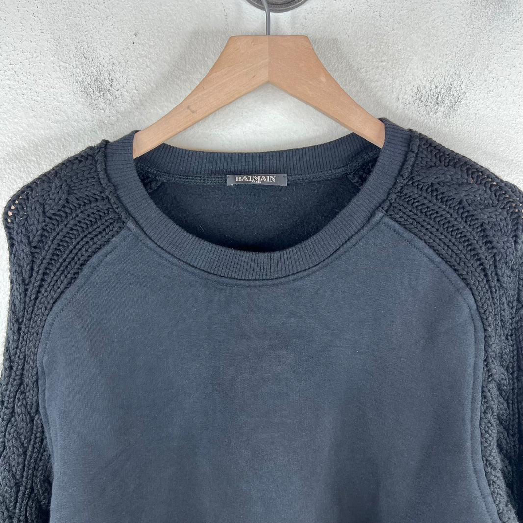 Balmain Army Knit Hybrid Crewneck