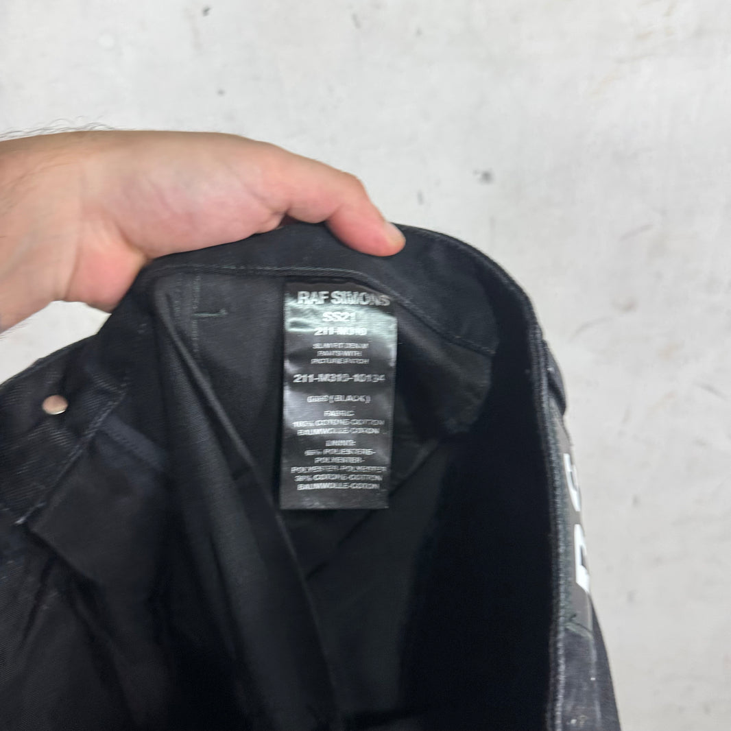 Raf Simons SS21 Black Redux Freedom Window Jeans