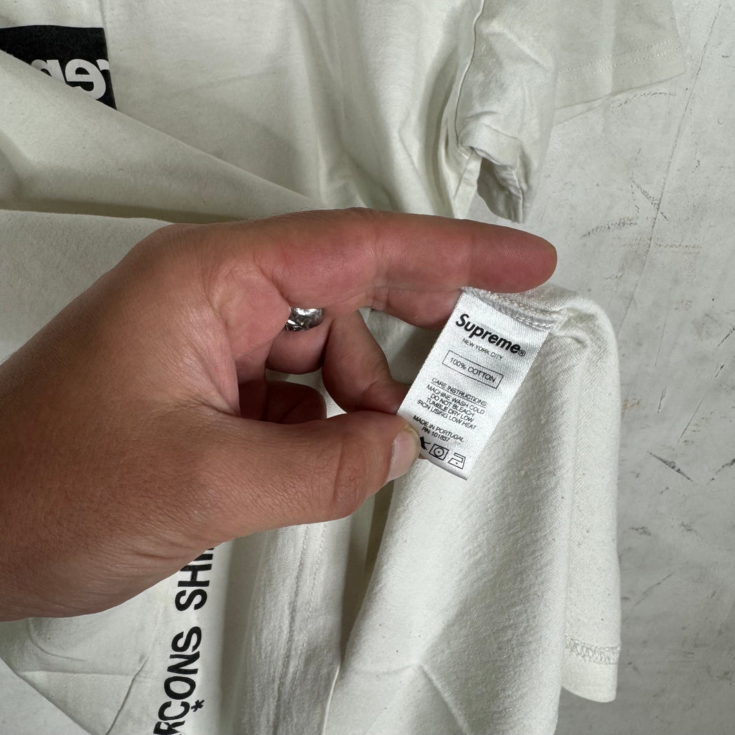 Supreme x CDG White Split Box Logo
