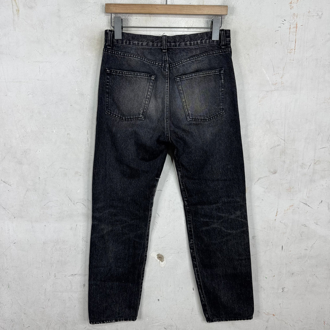 Saint Laurent Washed Black Patched D14 Jeans