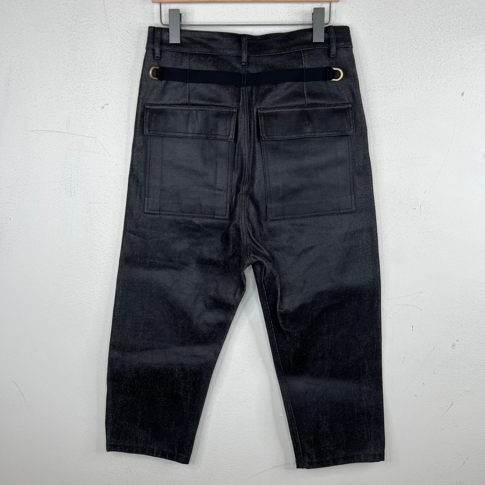 Rick Owens Glitter Coated Denim 3/4 Jeans