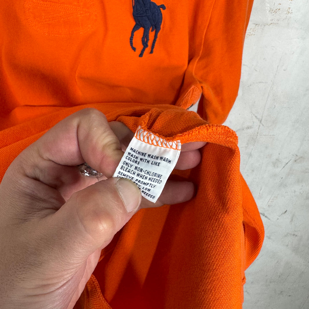 Ralph Lauren Orange/Navy #3 Big Pony Polo