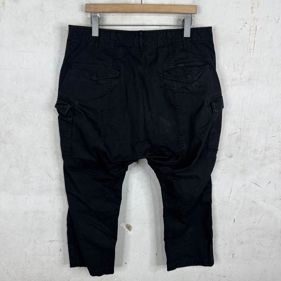 Junya Watanabe 2023 Drop Crotch Black Canvas Cargos