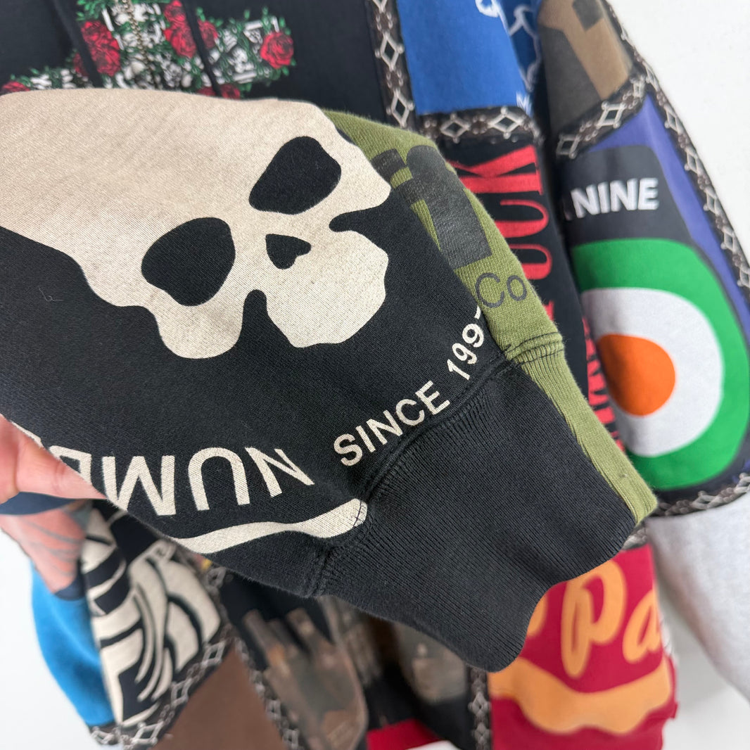 Supreme Number Nine Patchwork Zip-Up Hoodie