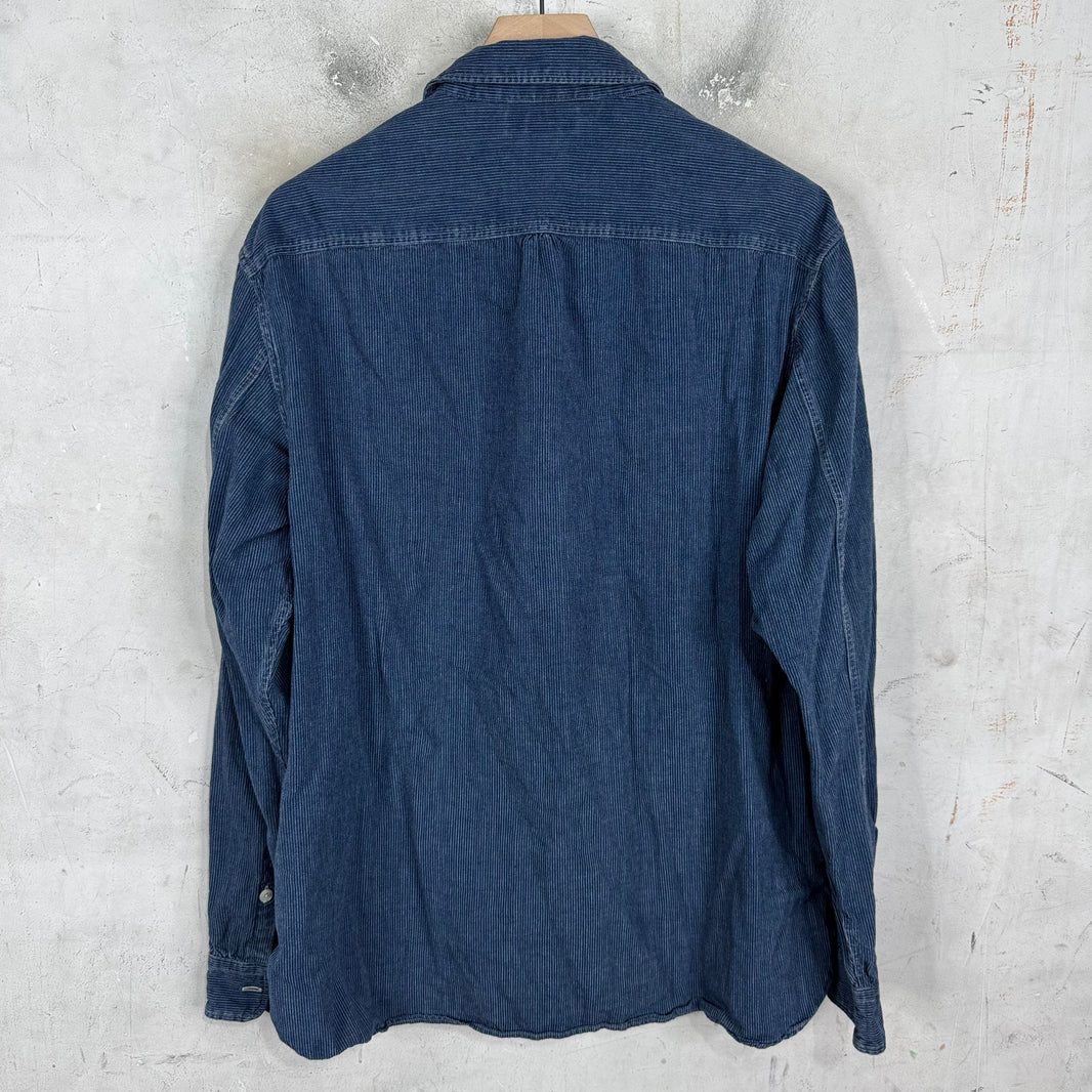 RRL Pinstriped Double Pocket LS Shirt