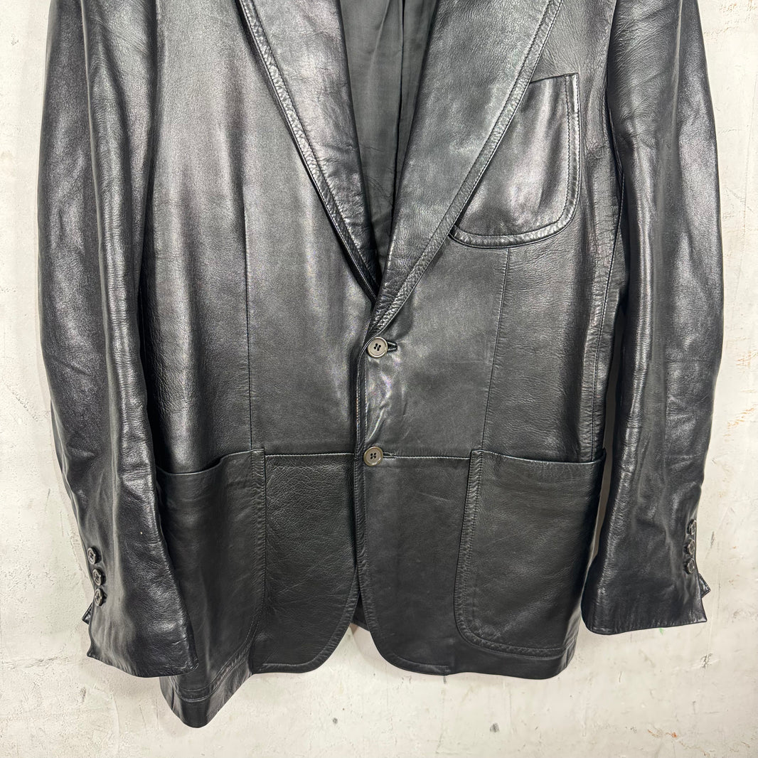Saint Laurent Rive Gauche Tom Ford 2002 Leather Blazer