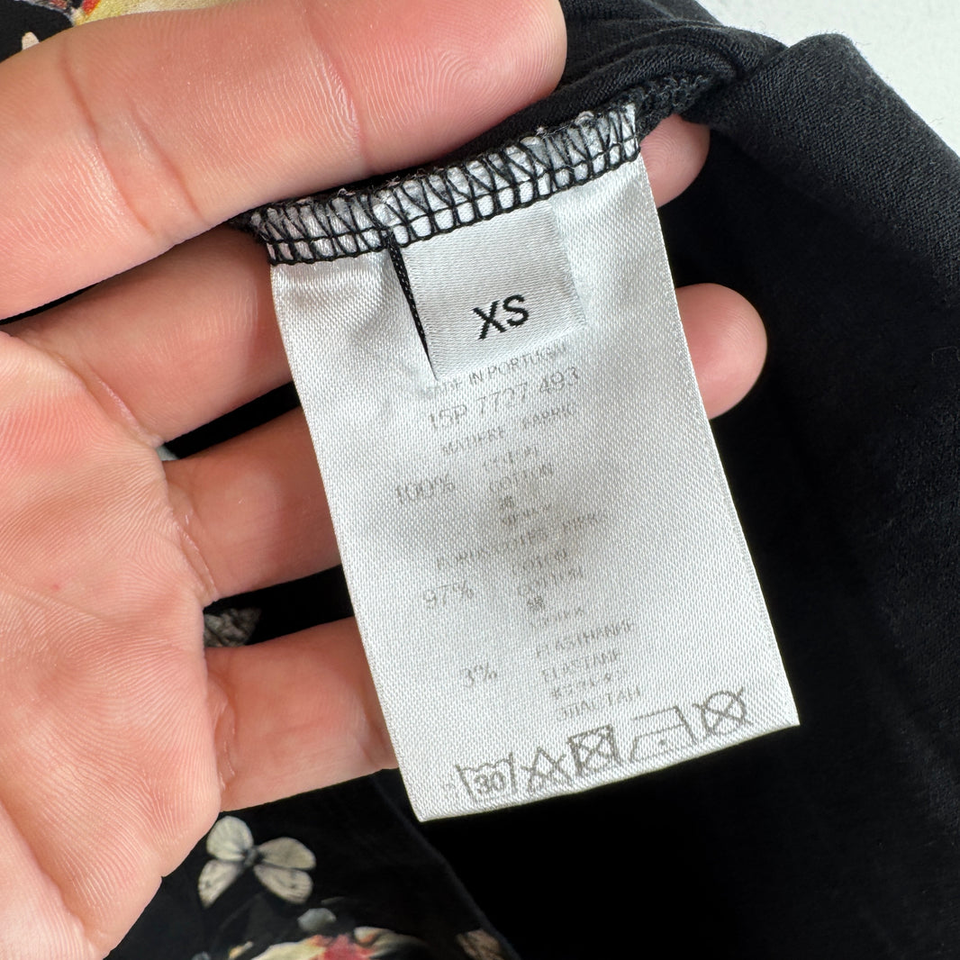 Givenchy Butterfly & Flower Black T-Shirt