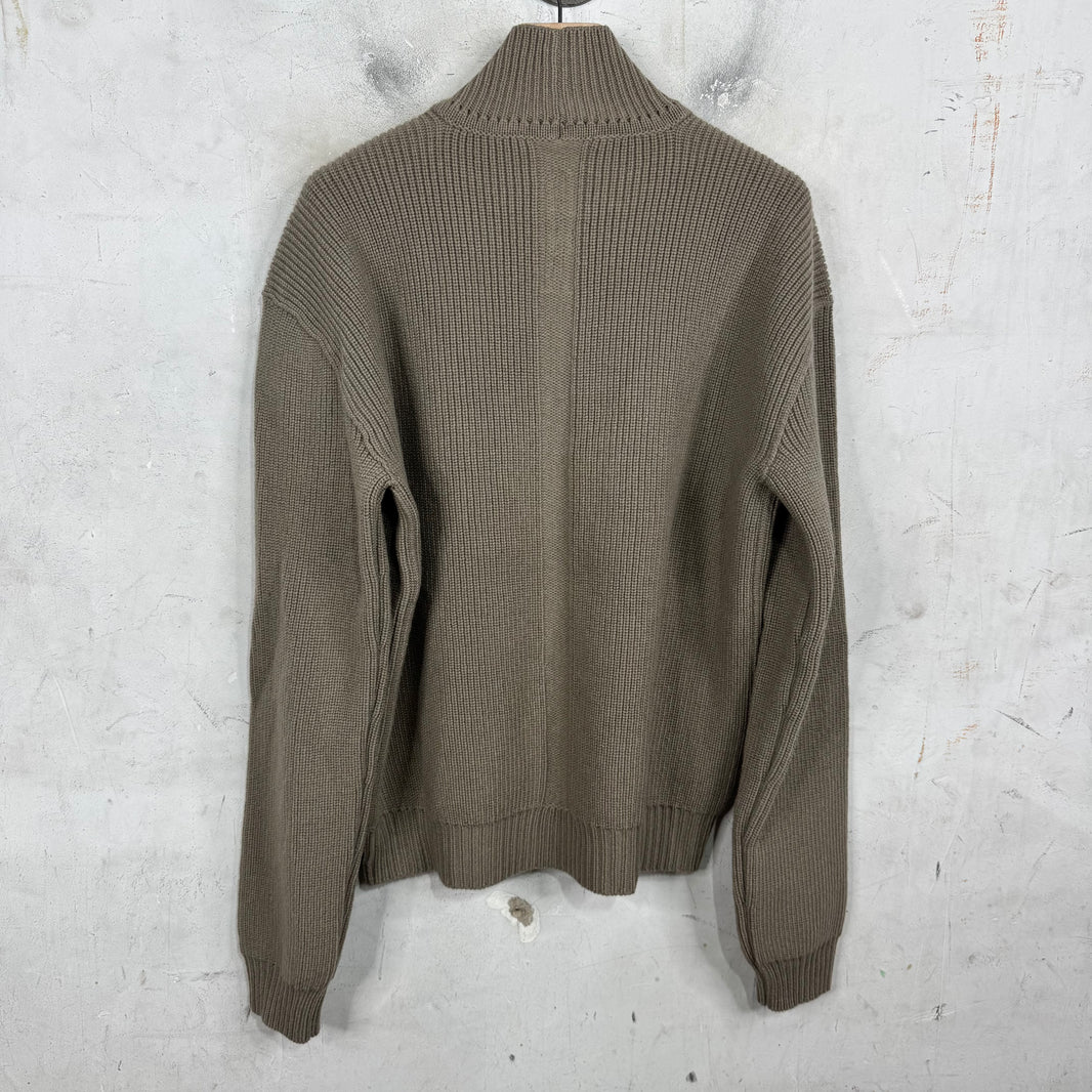 Rick Owens Porterville Mockneck Beige Sweater