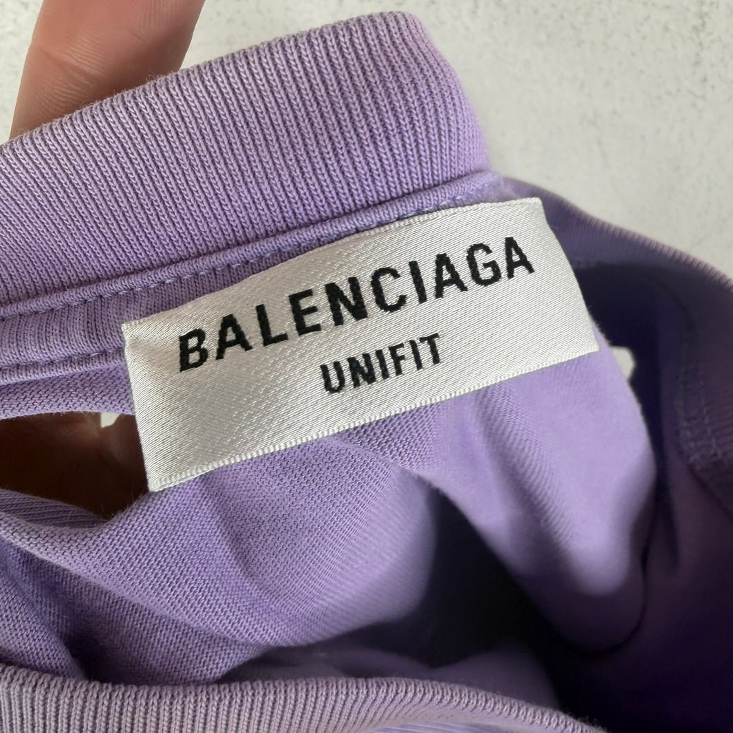 Balenciaga Purple Distressed T-Shirt
