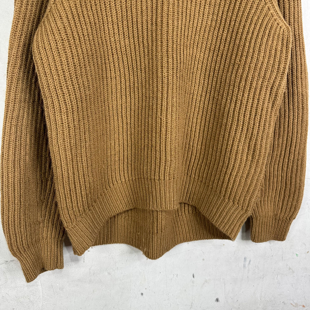 Acne Studios Khaki High Neck Wool Sweater