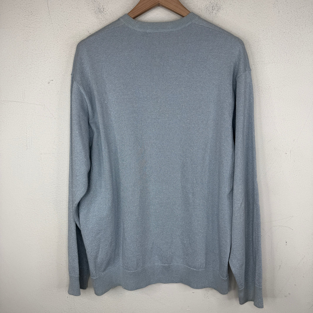 Supreme Light Blue Glitter Knit Sweater