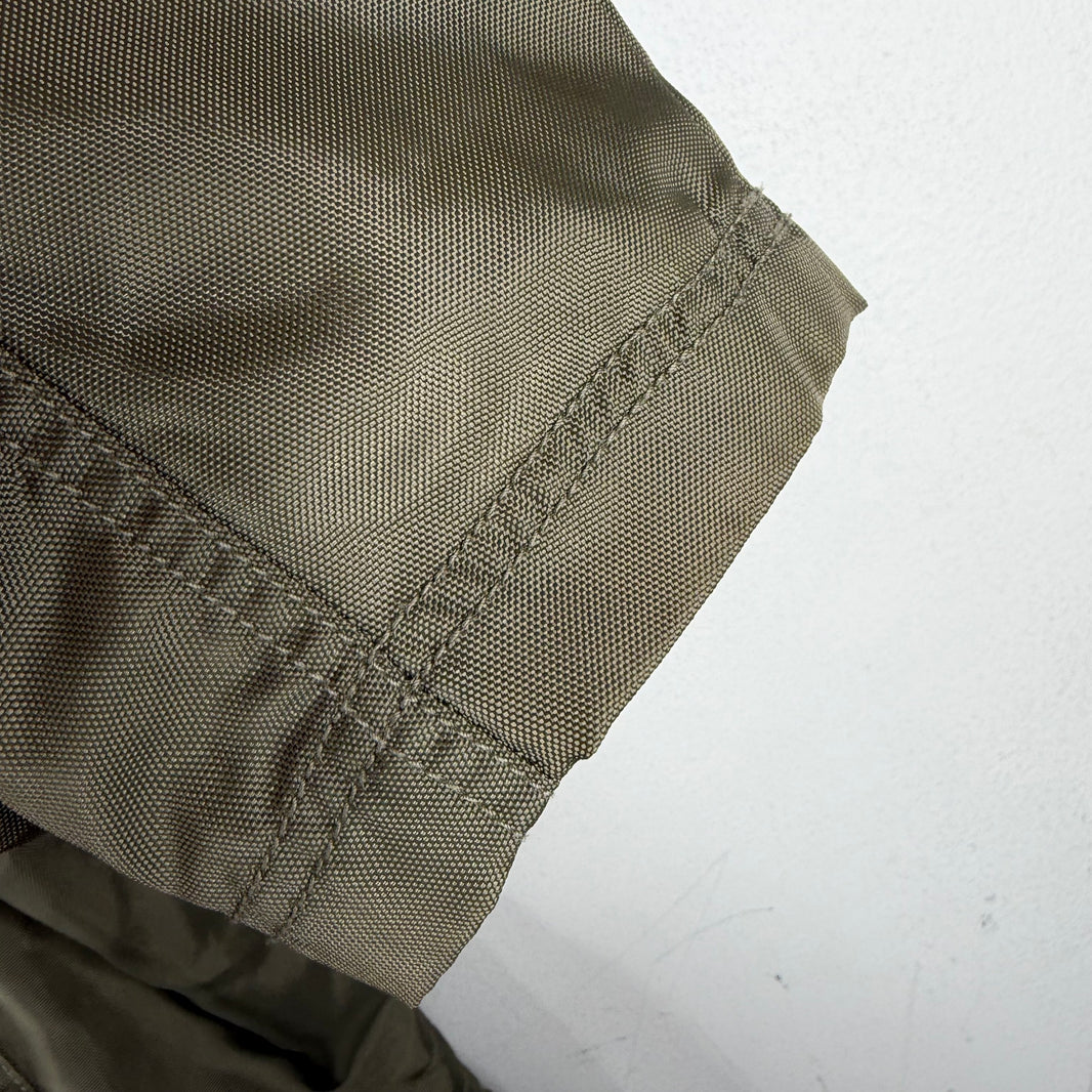 CDG Green Nylon Zip Up Coaches Jacket
