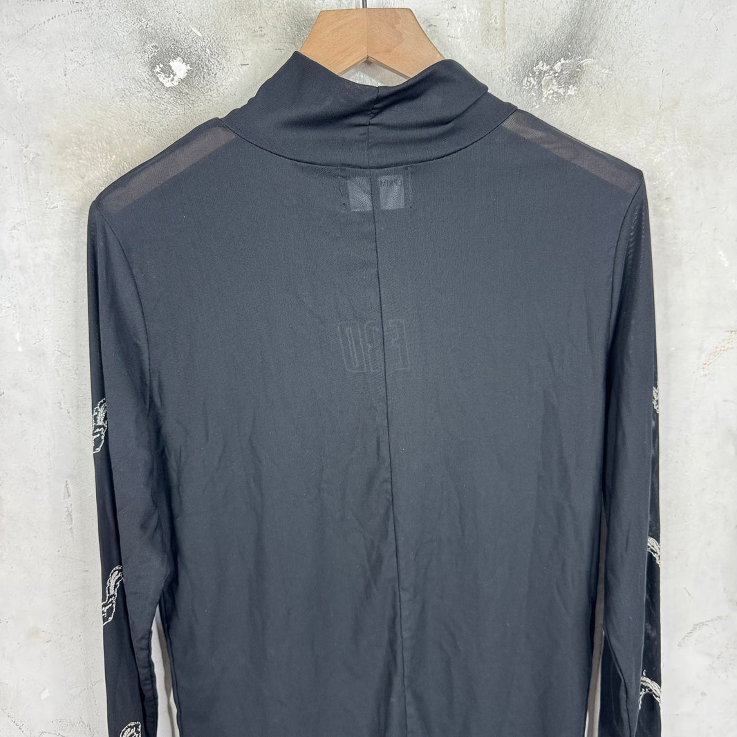 ERD Skunk Mesh Mockneck L/S Shirt