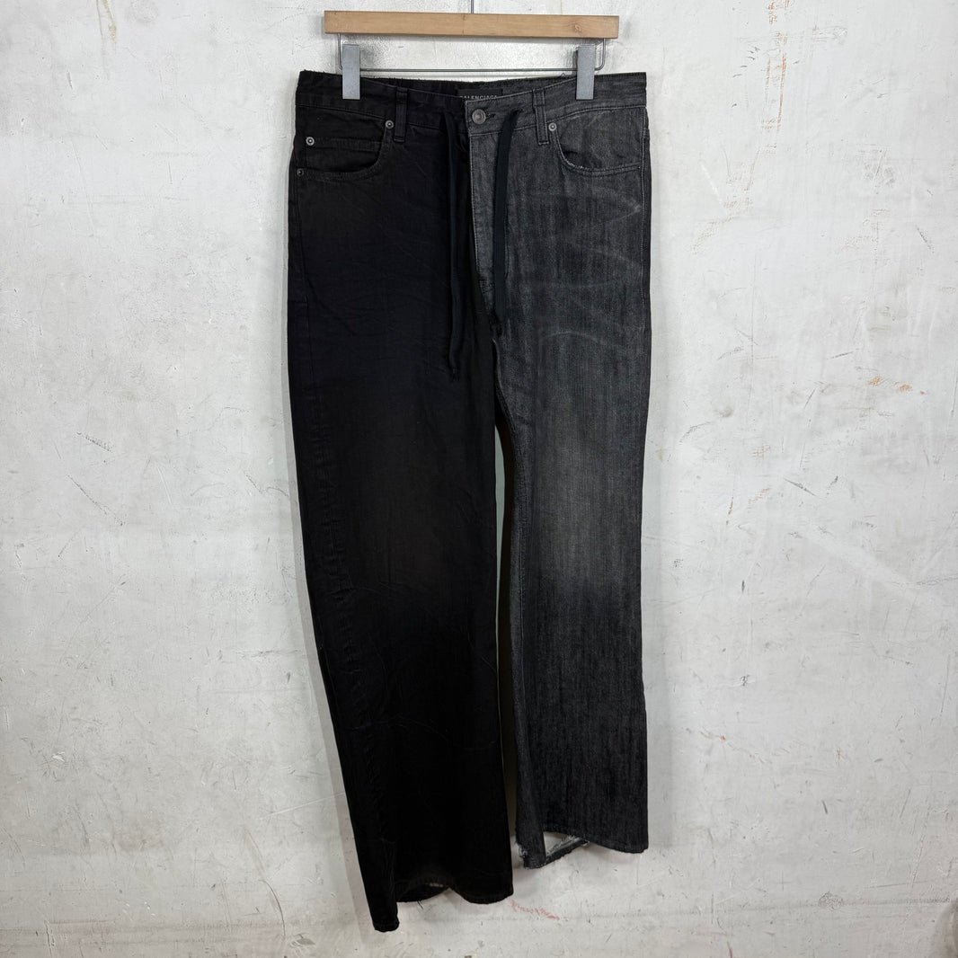 Balenciaga Hybrid Split Drawstring Jeans