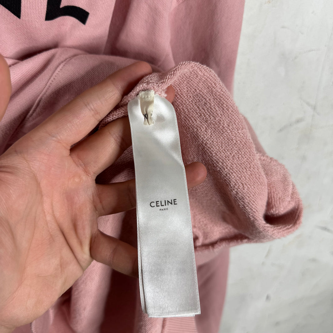 Celine Pink Logo Hoodie