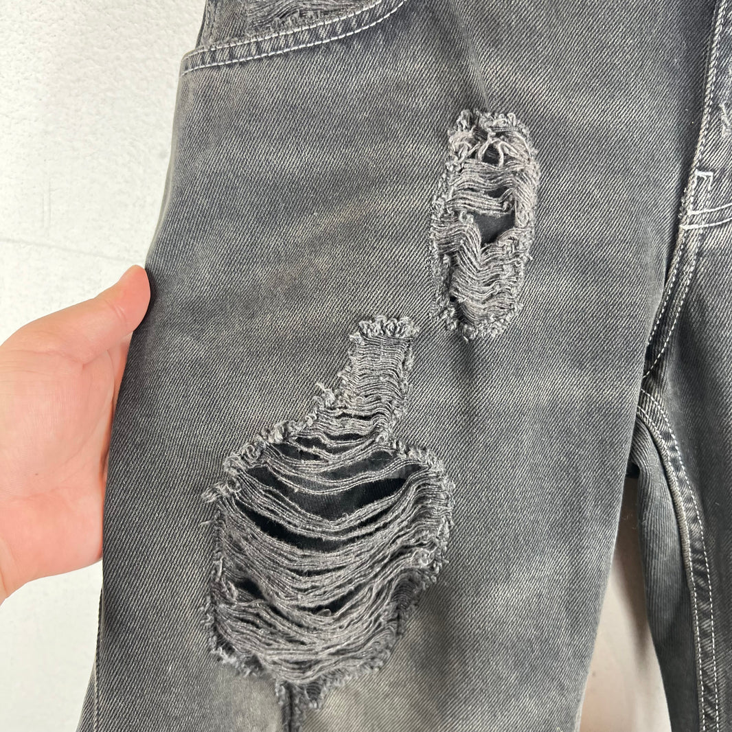 Balenciaga Distressed Straight Leg Jeans
