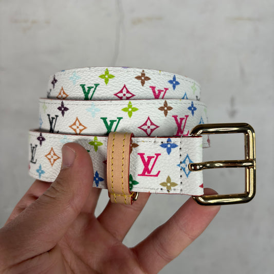 Louis Vuitton x Takashi Murakami Multicolor Monogram Belt