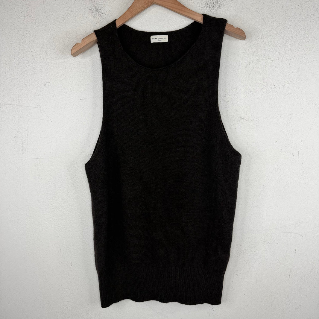 Dries Van Noten Brown Sweater Vest