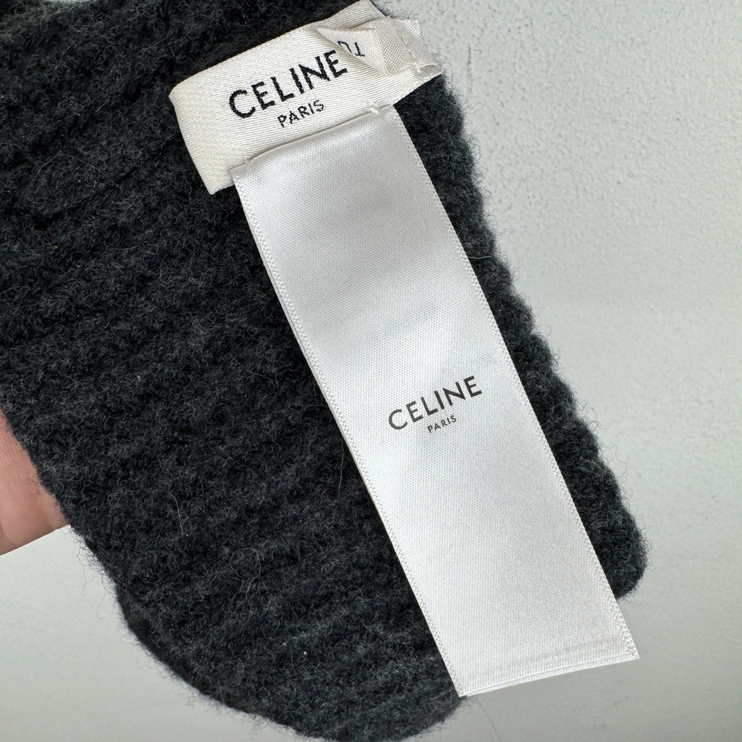 Celine Gray Patch Beanie