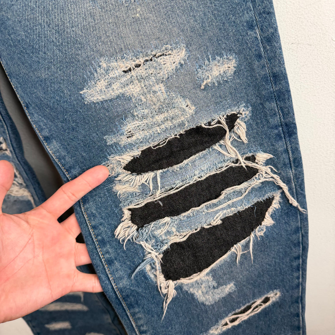 424 Distressed Boro Straight Leg Jeans