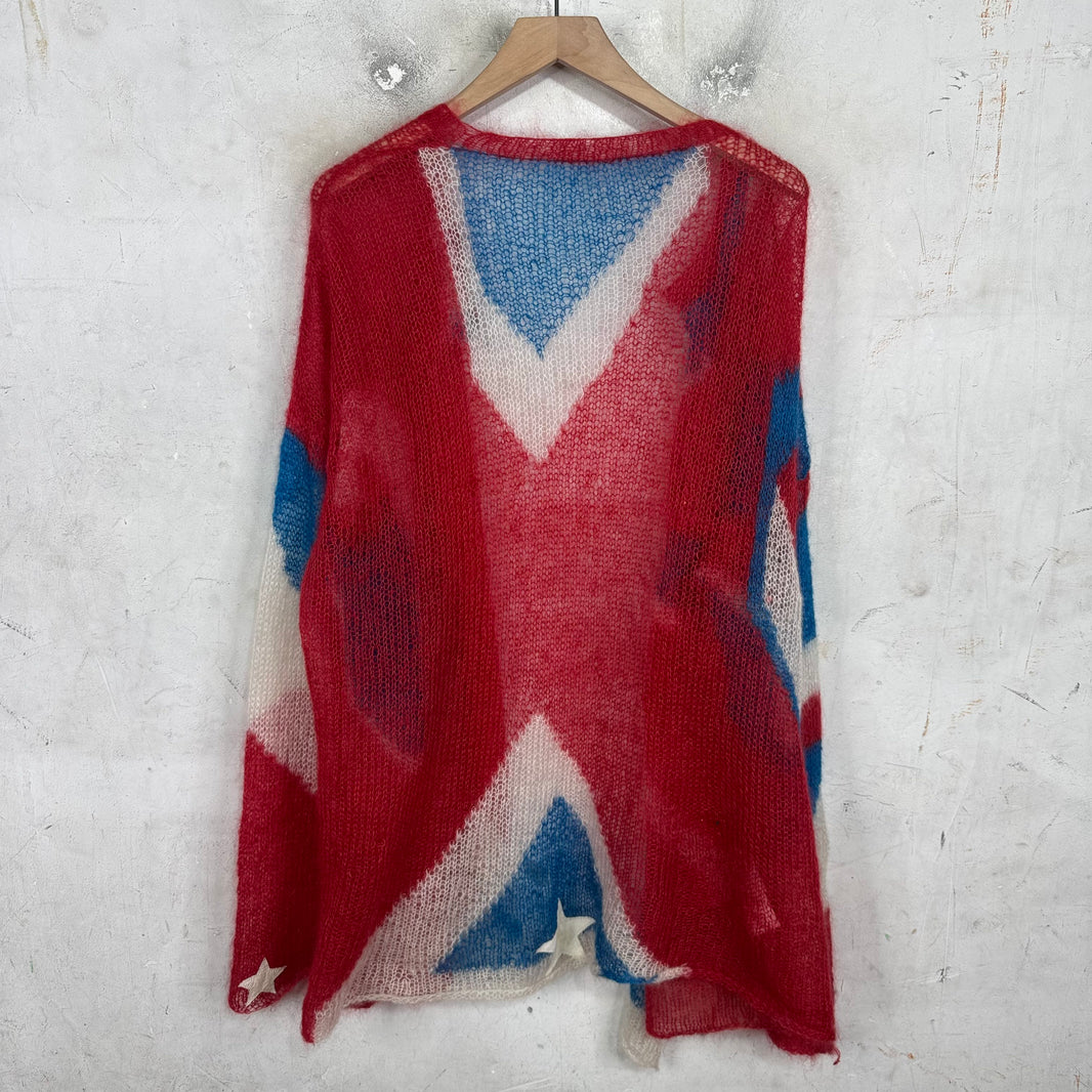 Chrome Hearts Star Patch Split Mohair Sweater