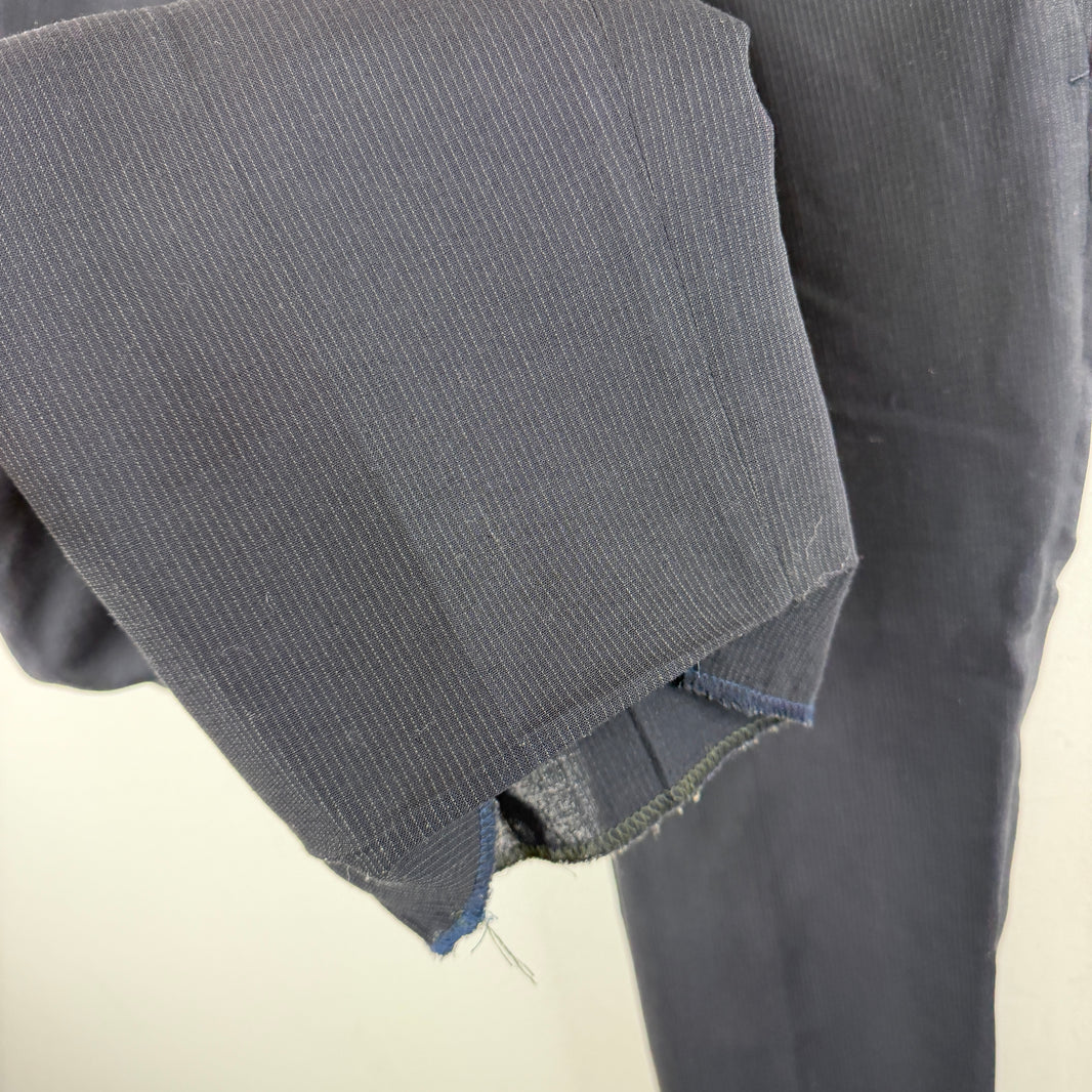 Issey Miyake Navy Striped Trousers
