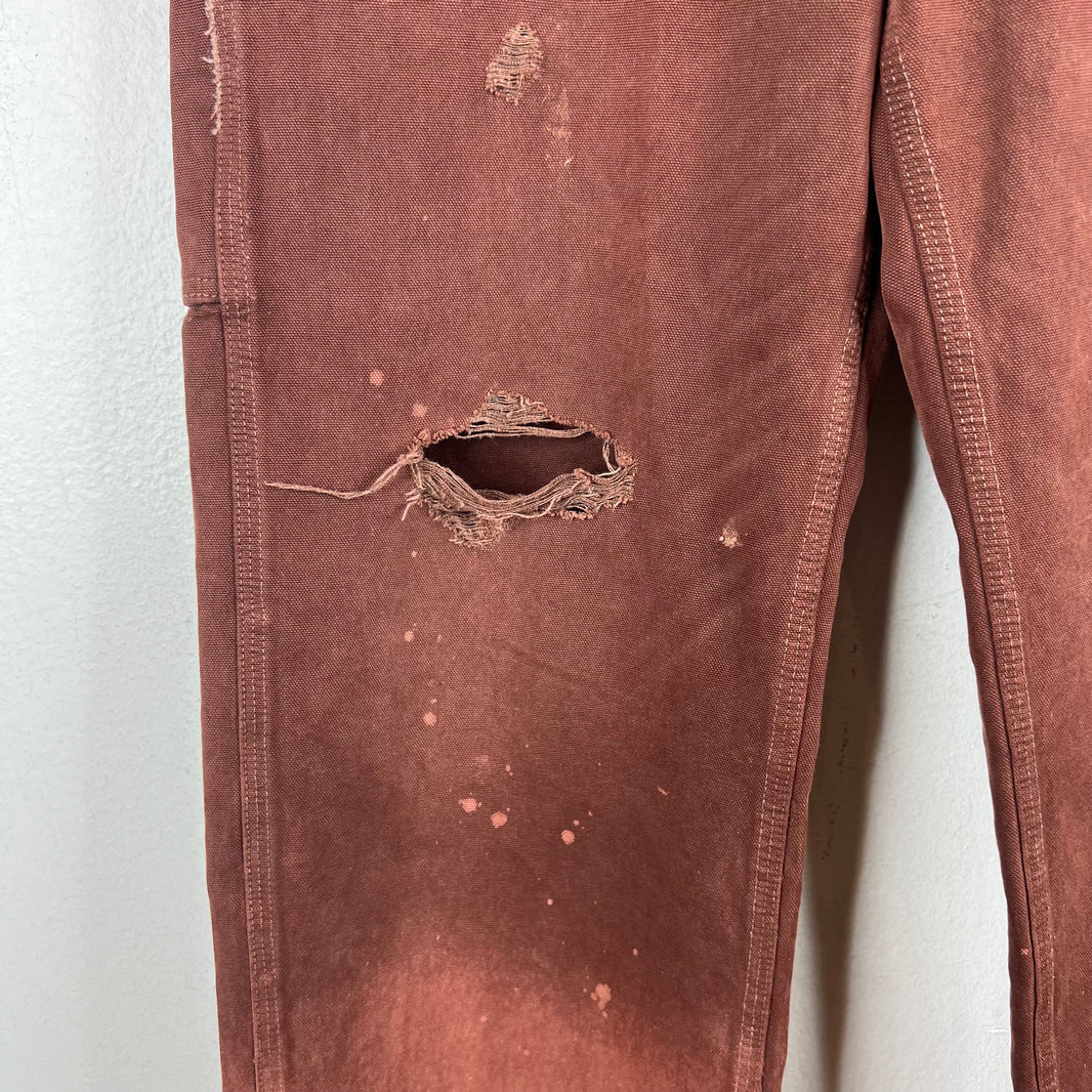ERD Red Distressed Carpenter Pants