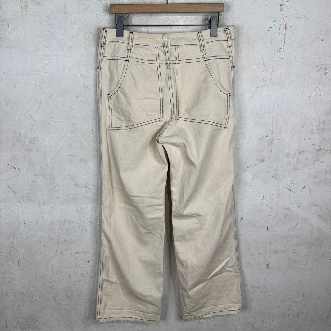 Eckhaus Latta Contrast Stitch Linen Pants