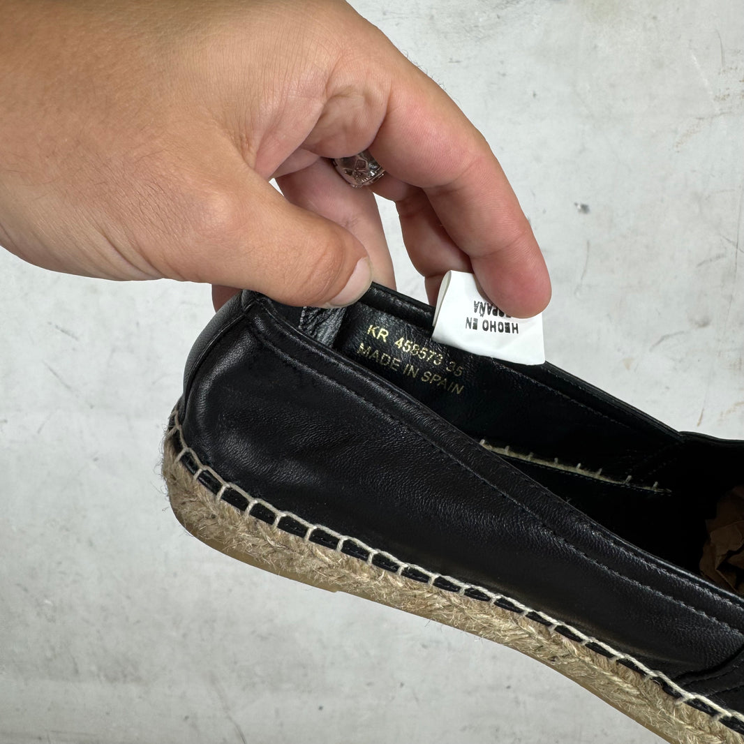 Saint Laurent Leather Logo Espadrilles