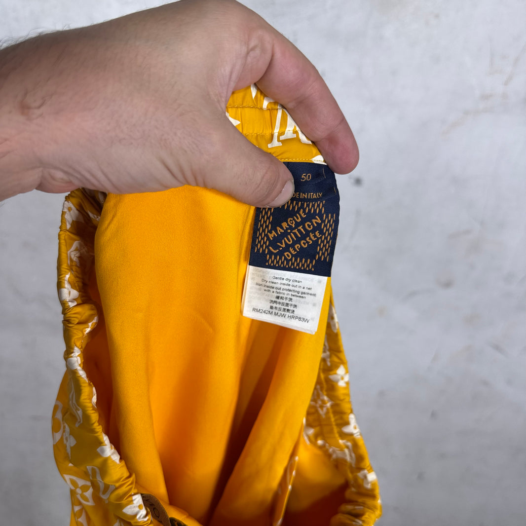 Louis Vuitton Yellow Monogram Printed Technical Pants