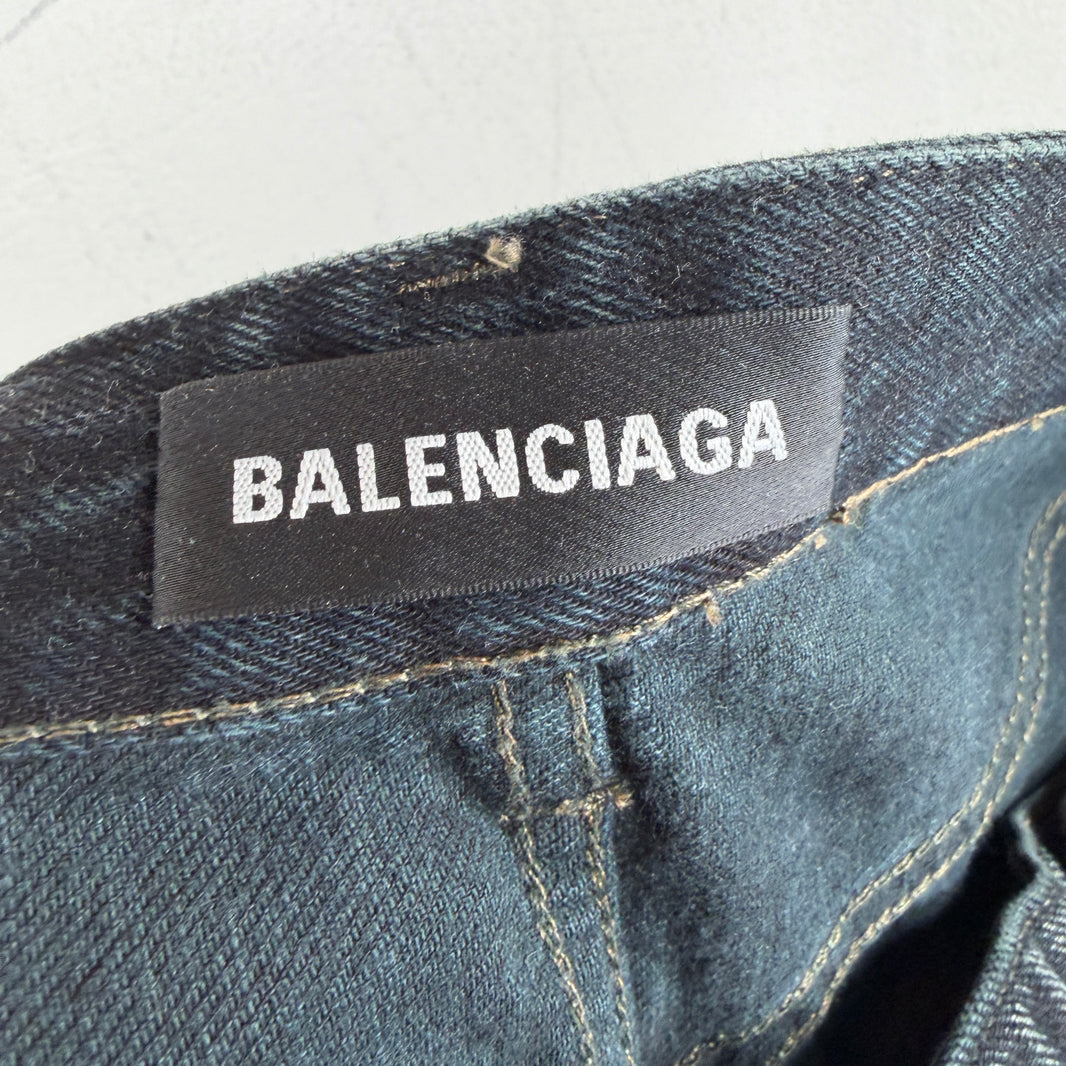Balenciaga Dark Wash Cargo Jeans