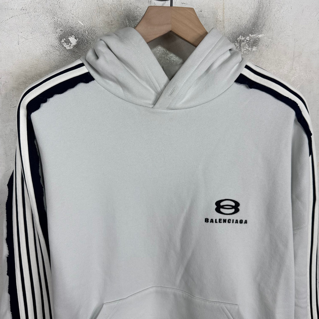 Balenciaga Paneled Stripe Unity Hoodie