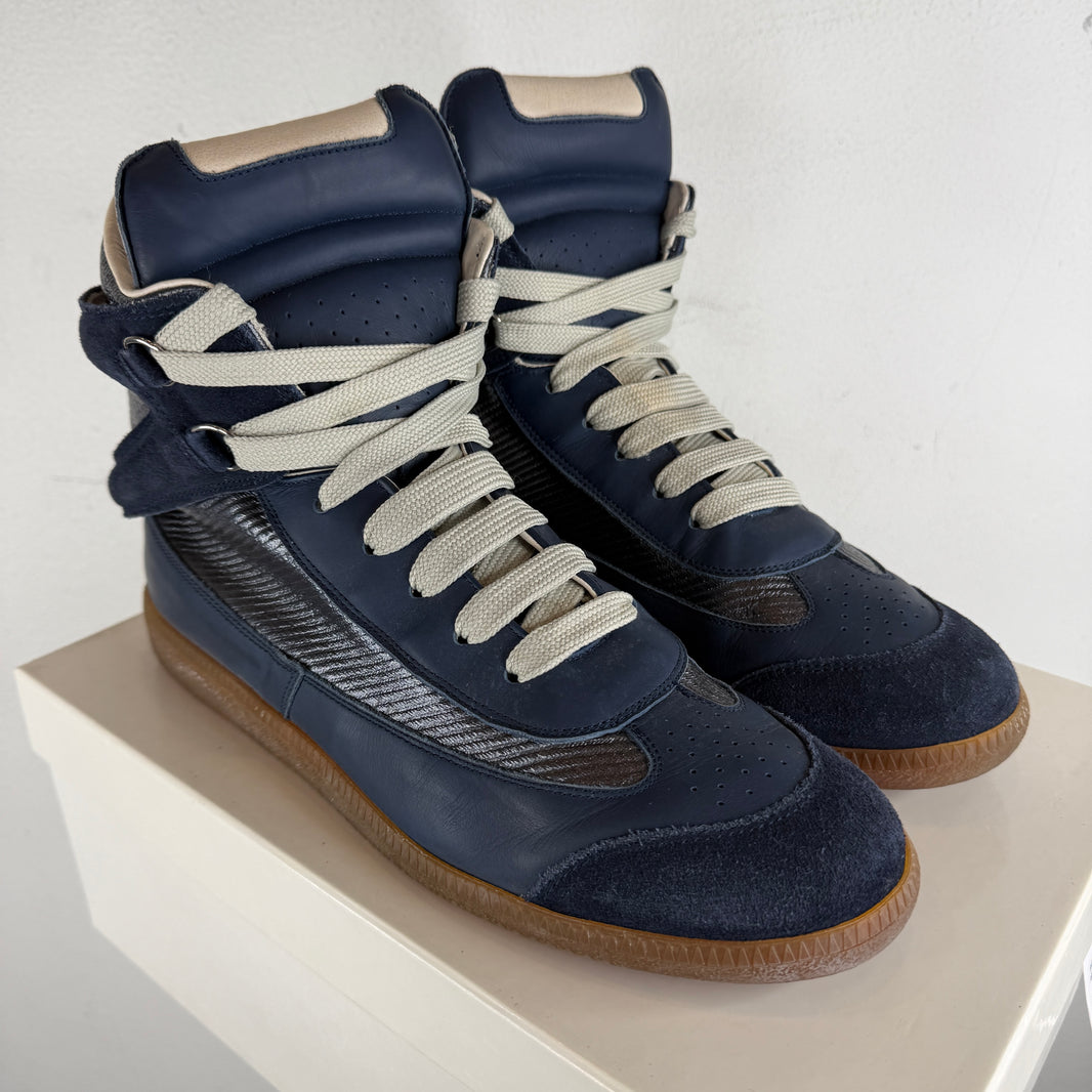 Margiela Navy Hi-Top Line 22 Sneakers