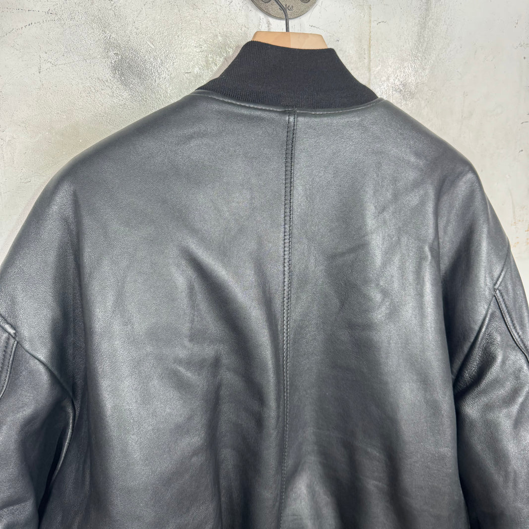 Stussy Leather Flight Bomber Jacket