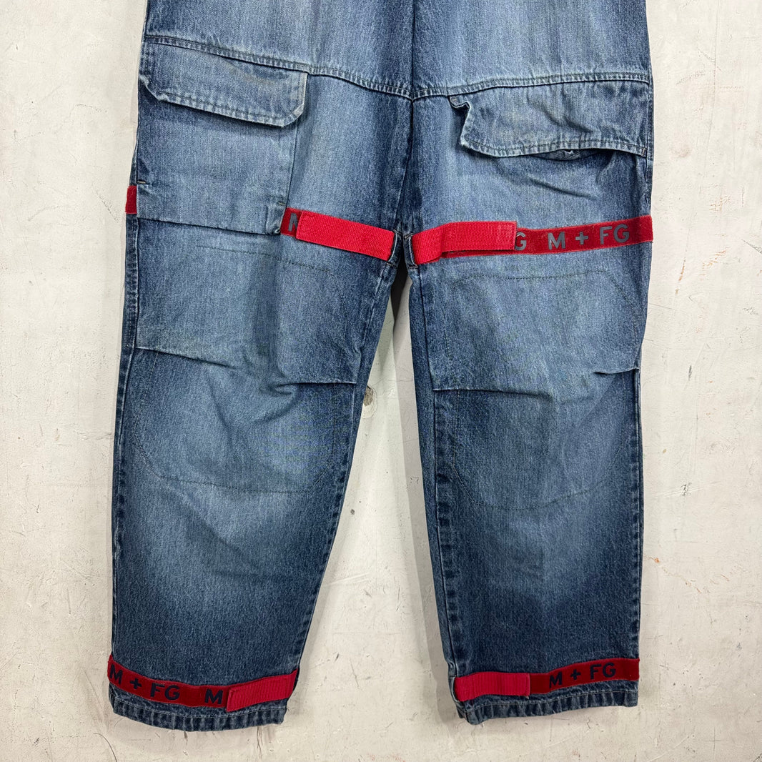 Girbaud Vintage Red Strap Cargo Jeans