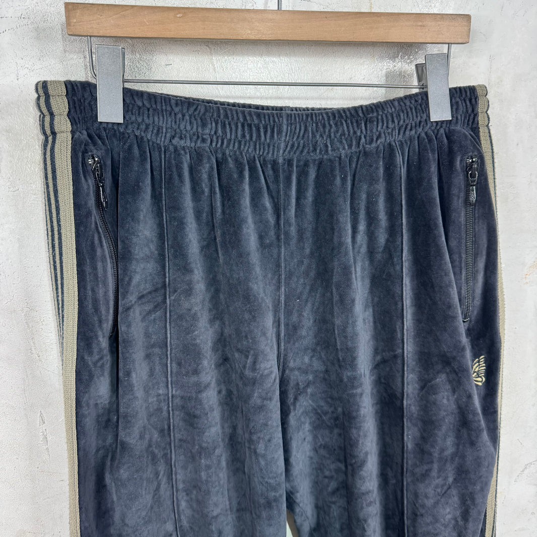 Needles Black Velvet Track Pants