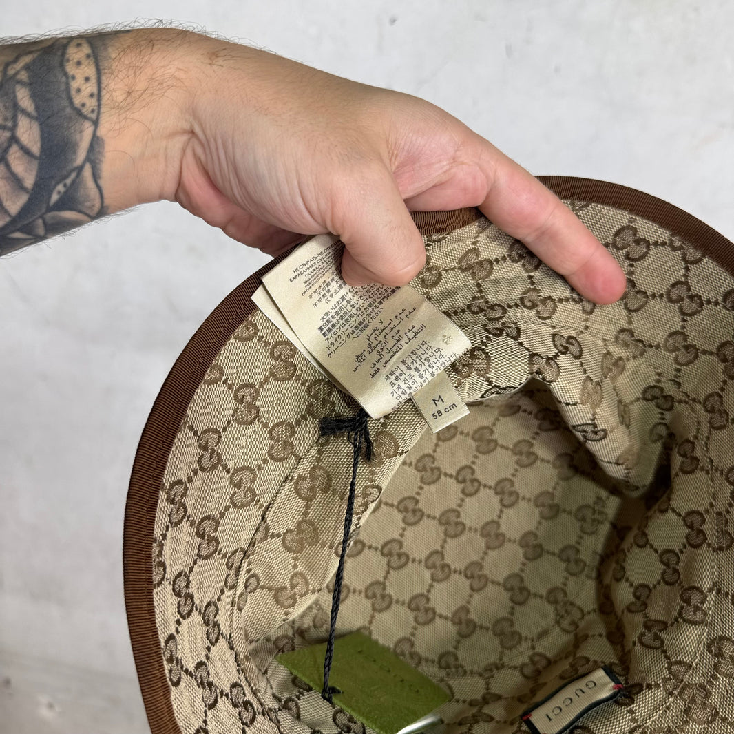 Gucci Reversible Canvas Monogram Bucket Hat