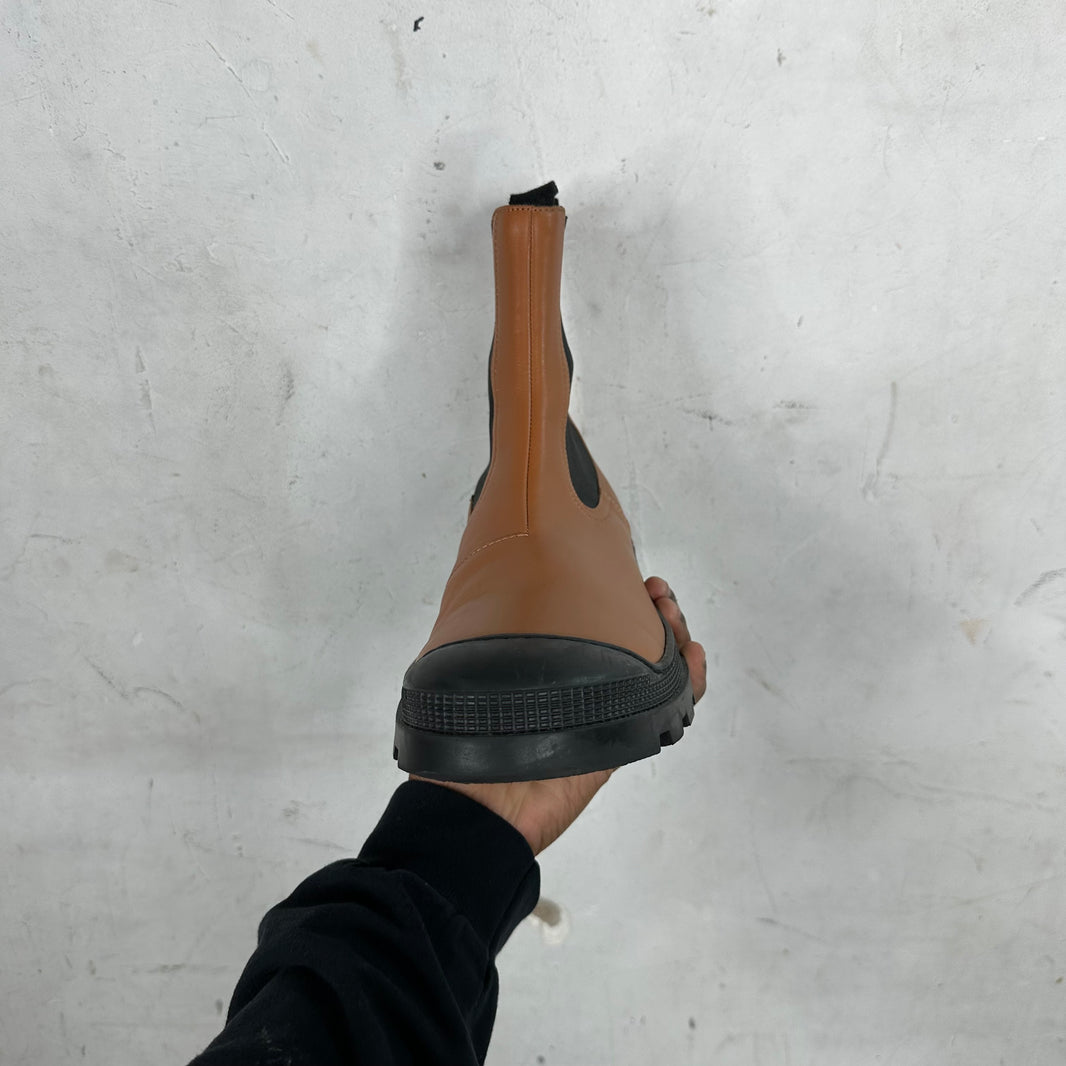 Loewe Orange Block Sole Chelsea Boots