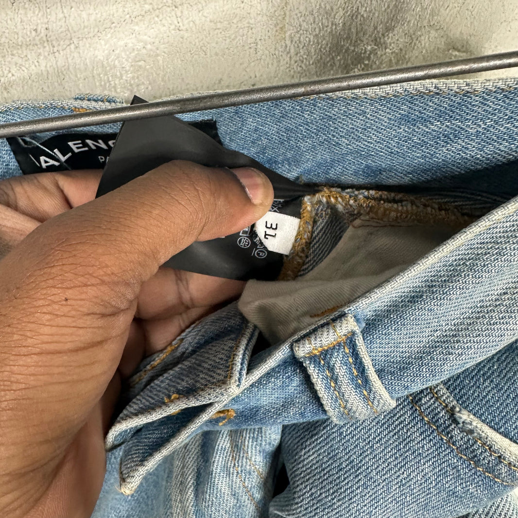 Balenciaga Convertible Blue Khaki Pants