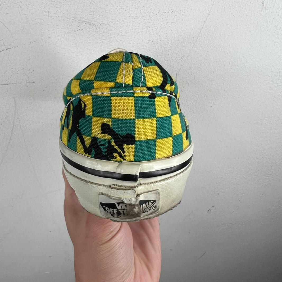 Undercover Vans Green Checkered Slip Ons