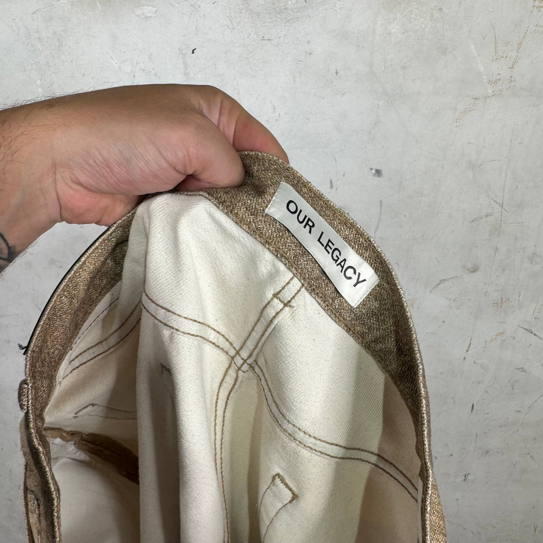Our Legacy Printed Beige Third Cut Jeans