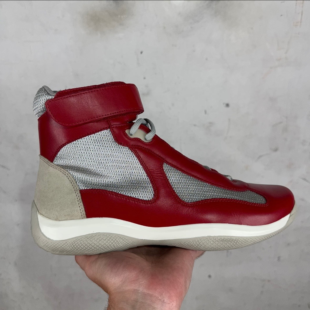 Prada Cherry Leather Americas Cup Highs