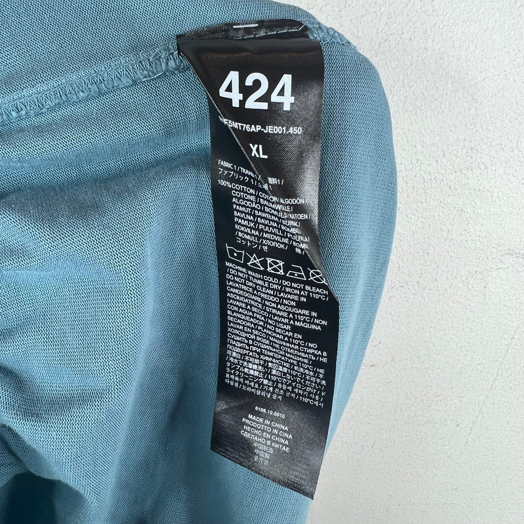 424 Blue Academy Crest Sweatshorts