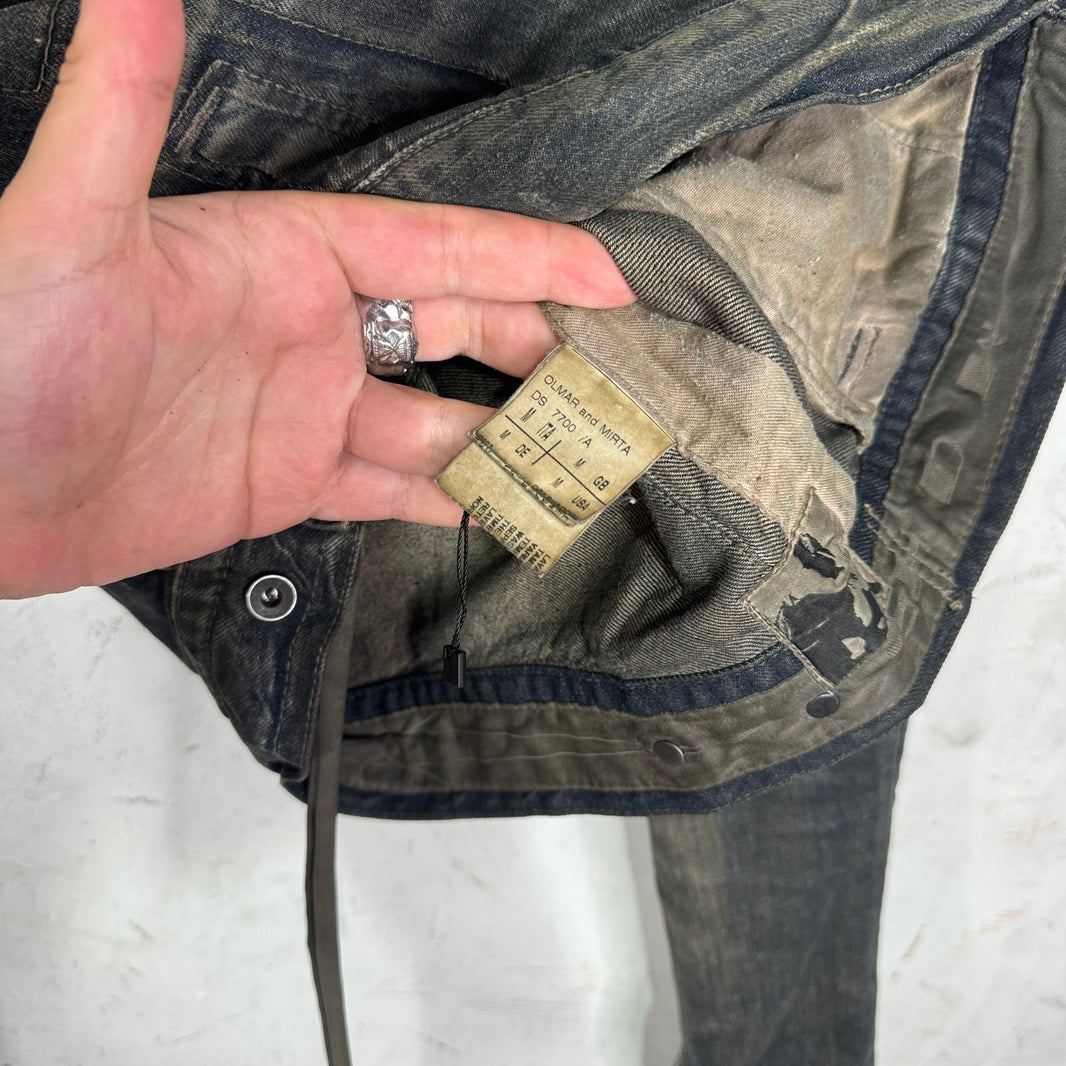 Rick Owens Olmar & Mirta Mudded Denim Jacket